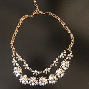 Flower and Diamond Necklace